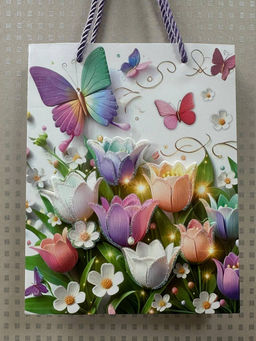 Подарочные пакеты 3d рисунок (цвет в ассортименте) (3696) Размер 32х26х10