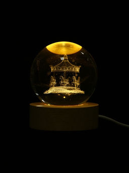 Светильник новогодний шар «Карусель и лошади», d=6 см