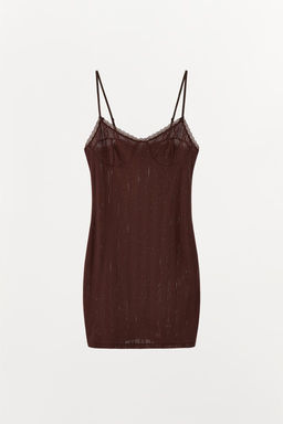 POINTELLE DRESS WITH SEAMS - Zara фото 5