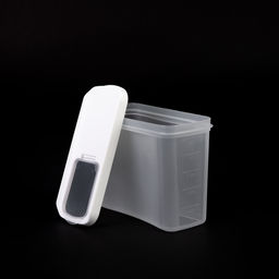 Цена за 2 шт. Емкость для сыпучих продуктов "Лайн" 1,5л (белый) М9003