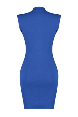 TRENDYOLMILLA Siyah Vucuda Oturan Bisiklet Yaka Mini Fitilli Esnek Orme Kalem Elbise TWOSS22EL2819  фото 33