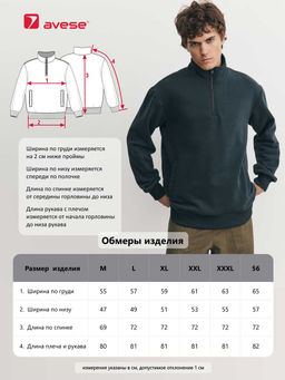 Толстовка мужская 25134-510 футер - Avese фото 27