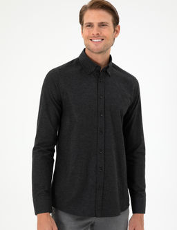 Siyah Regular Fit Uzun Kollu G_mlek