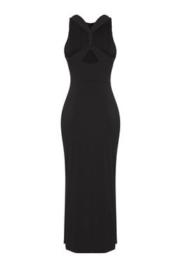 TRENDYOLMILLA Limited Edition Siyah S?rt Detayl? Bodycon Maxi Esnek Orme Elbise TWOSS25EL00484 фото 7
