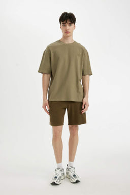 Relax Fit Petek Dokulu Cepli Bermuda Sort - Defacto фото 2