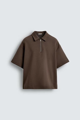 QUARTER ZIP POLO SHIRT - Zara фото 7