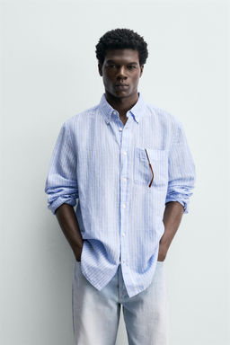 CAMISA REGULAR FIT LINO - ALGOD?N / rayas