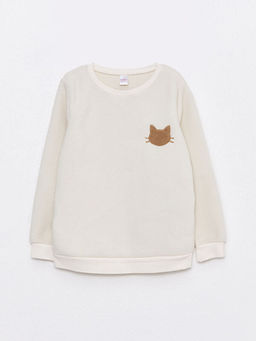 Bisiklet Yaka Nak??l? Uzun Kollu Polar K?z ?ocuk Pijama Tak?m? - Waikiki фото 2