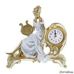 Часы статуэтка Дама с арфой 27х11х30 см / 28-679 /уп 12/ - ГалеонТрейд фото 3