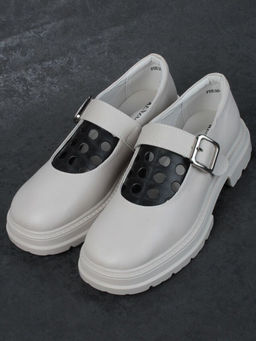 06-PDE38-2 GRAY Туфли женские (натуральная кожа)