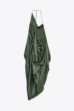 ZW COLLECTION ASYMMETRIC SATIN DRESS - Zara фото 9