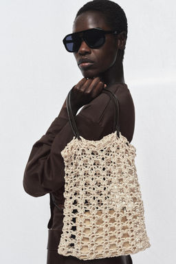 MINI SHOPPER CROCHET / Beige claro