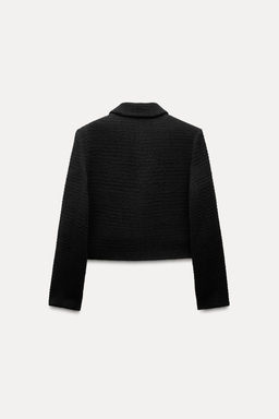 TEXTURED JACKET WITH BOW BUTTON - Zara фото 5