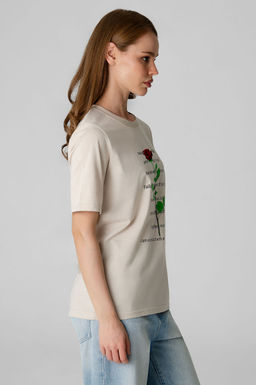 Арт. 31162 Футболка женская  44-52 (5 шт) Цвет:бежевый