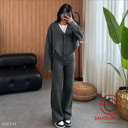 Вязаная двойка (кардиган+штаны)