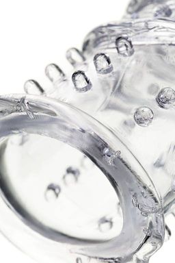 Насадка на пенис TOYFA A-Toys, TPR, прозрачный, 15,3 см  фото 8