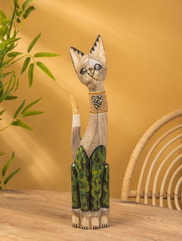 Сувенир «Кошка», 60×14×6 см, дерево, МИКС