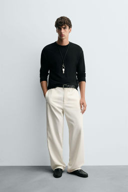 COTTON-HEMP CHINO TROUSERS - Zara фото 10