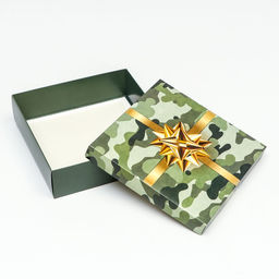 Цена за 5 шт. Коробка подарочная складная Праздничный камуфляж 23?23?6.5 см