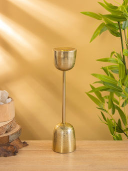 Подсвечник «Факел», 31 см, алюминий, золото