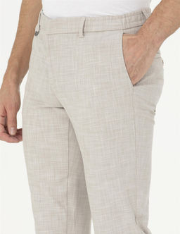 Bej Ex. Slim Fit Kuma_ Pantolon