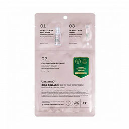 VT Cosmetics Cica Collagen Shot All In One 3step Mask 28g - Трехступенчатый набор для лица с коллагеном