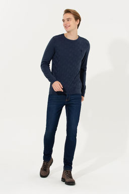 U. S. Polo Assn / Мужской темно-синий базовый свитер - U.s. polo assn фото 16