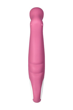 Нереалистичный вибратор Satisfyer Vibes Petting Hippo, силикон, красный, 22,9 см.  фото 4