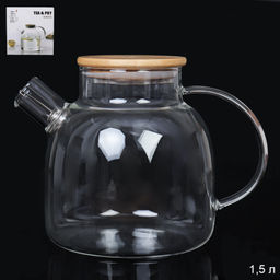 Чайник заварочный 1500 мл / G125-11 /уп 36/ крышка бамбуковая - Галеонтрейд фото 4