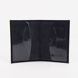 Обложка для паспорта, с гербом, с золотым тиснением, чёрная