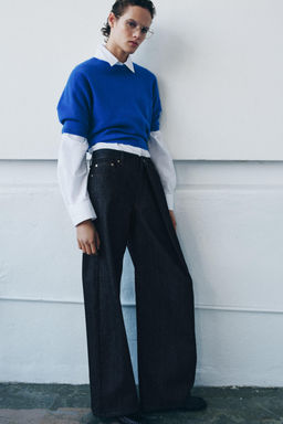 JEANS ZW COLLECTION RELAXED PLEAT MID-WAIST - Zara фото 9