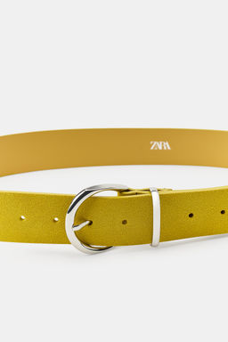 CINTUR?N SERRAJE 100% HEBILLA CIRCULAR / Amarillo - Zara фото 2