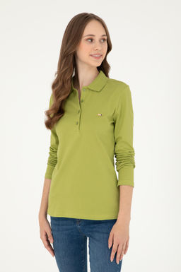 Женский базовый свитшот фисташкового цвета