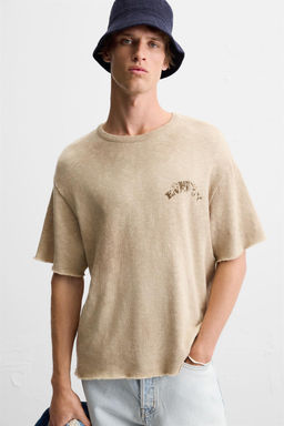 SLOGAN PRINT KNIT T-SHIRT - Zara фото 5