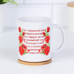 Кружка чайная керамическая «Любимой внучке», 320 мл