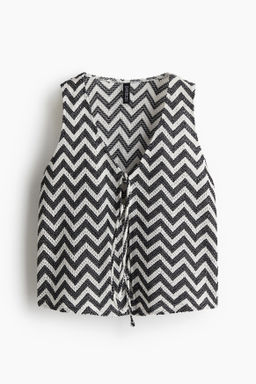 Chaleco en punto jacquard con lazada - H&m фото 2