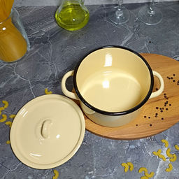 Кастрюля 1,5л 2с15/1 без рис.крем. - Стальэмаль фото 5