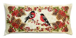 Снегири-гобеленовая наволочка 32х32 см - Гобеленглавснаб фото 3