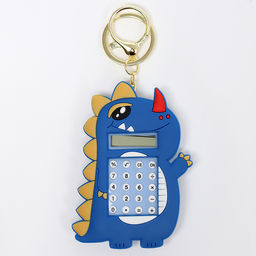 Головоломка-лабиринт Дино с калькулятором, на брелоке, цвета МИКС