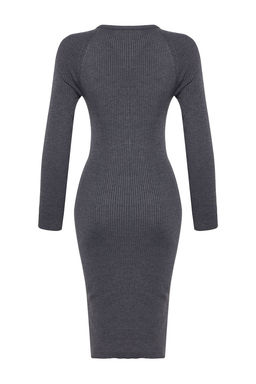 TRENDYOLMILLA Lacivert Midi Triko Basic Elbise TWOAW23EL00023  фото 15