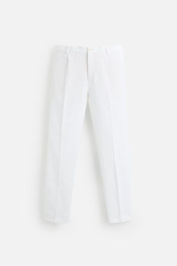 100% LINEN PLEATED TROUSERS - Zara фото 8