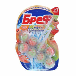 БРЕФчист.блок д/унитаза 2х50гр ПЕРФЮМ СВИТЧ Персик-Яблоко