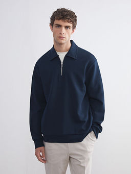 Polo Yaka Erkek Sweatshirt