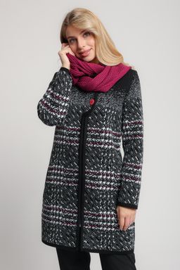 Кардиган В 1742/черно-ягодный (1330)