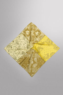 BANDANA PATCHWORK RAMIO - ALGOD?N / Amarillo - Zara фото 3