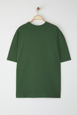 TRENDYOL MAN Siyah Unisex Regular/Normal Kesim Ay?c?k Bask?l? %100 Pamuklu T-Shirt TMNSS25TS00161 - Trendyolmilla фото 8