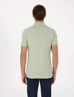 _a_la Slim Fit %100 Pamuk K_vr_lmaz D__meli Polo Yaka Basic Ti__rt