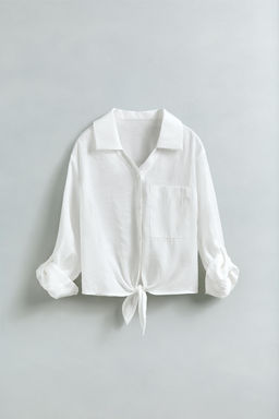 KNOTTED FLOWING SHIRT - Zara фото 7