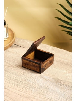 Шкатулка резная «Дельфин», 10×10×5 см, дерево соно