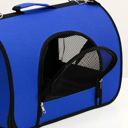 Сумка - переноска для животных, 2 входа, 46 х 28,5 х 30 см, синяя - Пижон фото 5